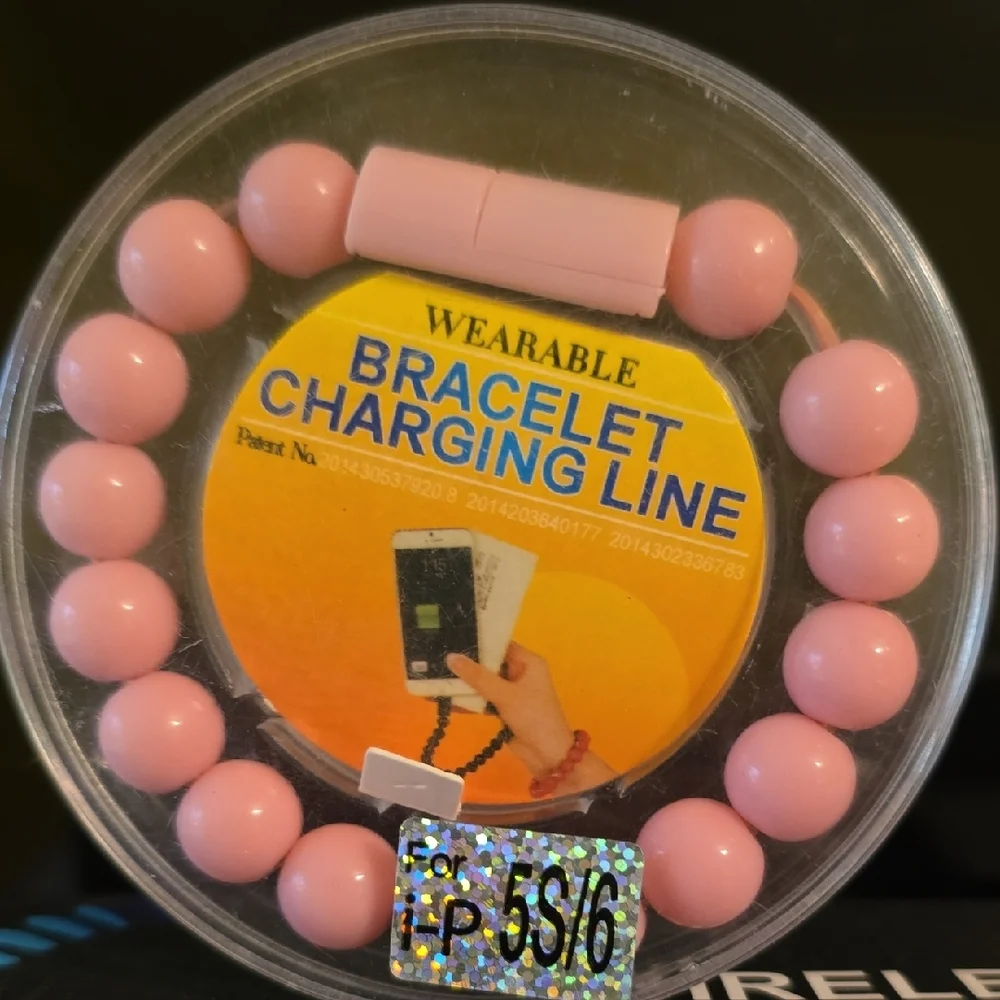 Pink Wearable Bracelet Charging Line